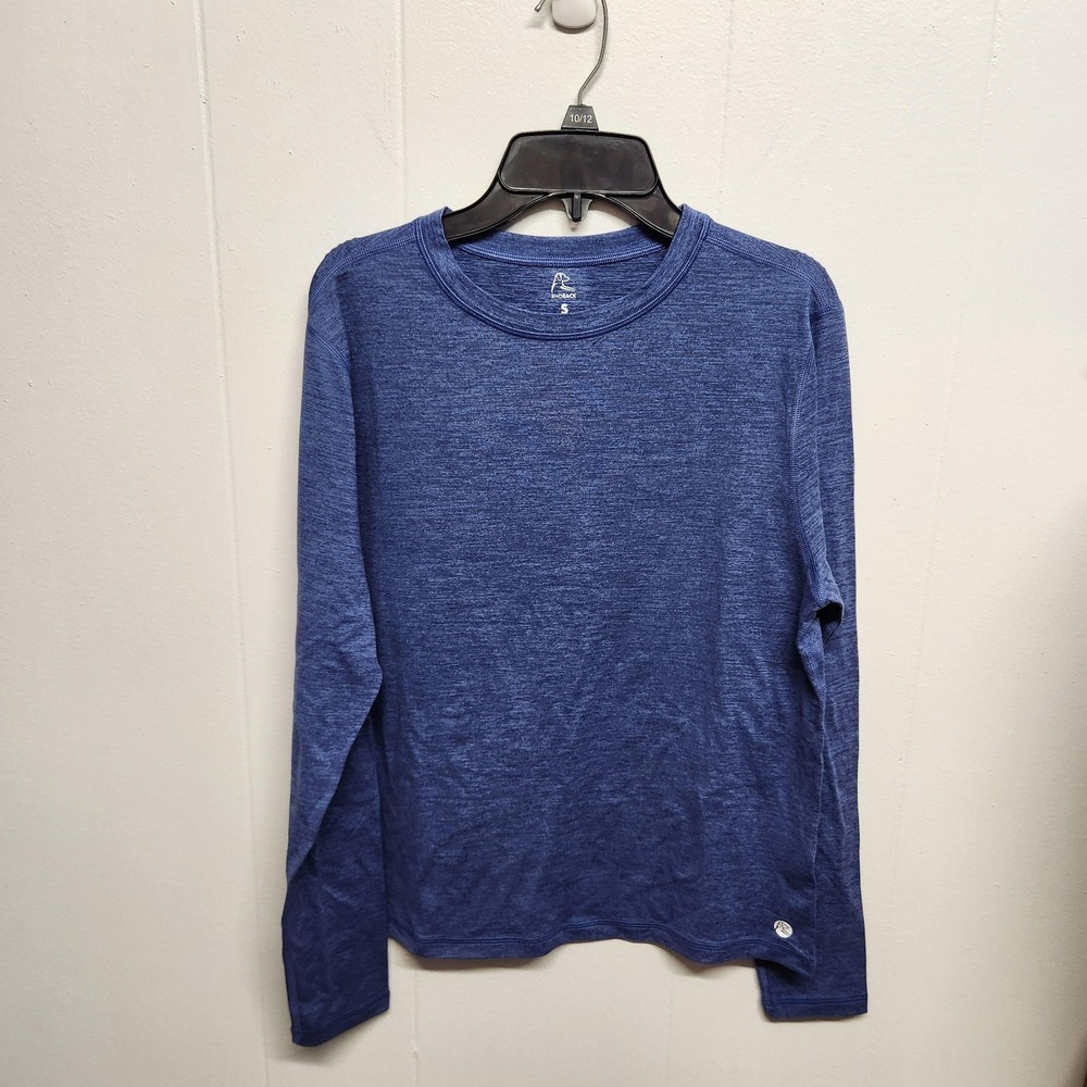 Rhoback Shirt Mens Small Blue Long Sleeve Performance Tech Athletic Stretch